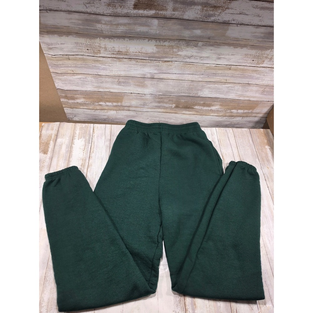 Fruit of the Loom Heavyweight Sweatpants Green Mens Small Made in USA Joggers